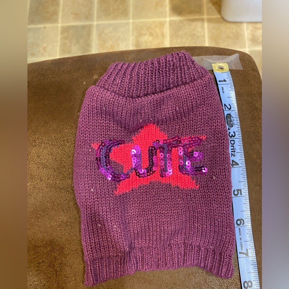 Top Paw Purple and Pink Dog Sweater